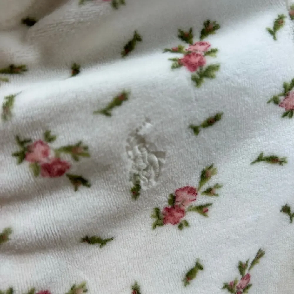 Ralph Lauren white velour track suit 24 mos. Rose print hoodie 2 piece